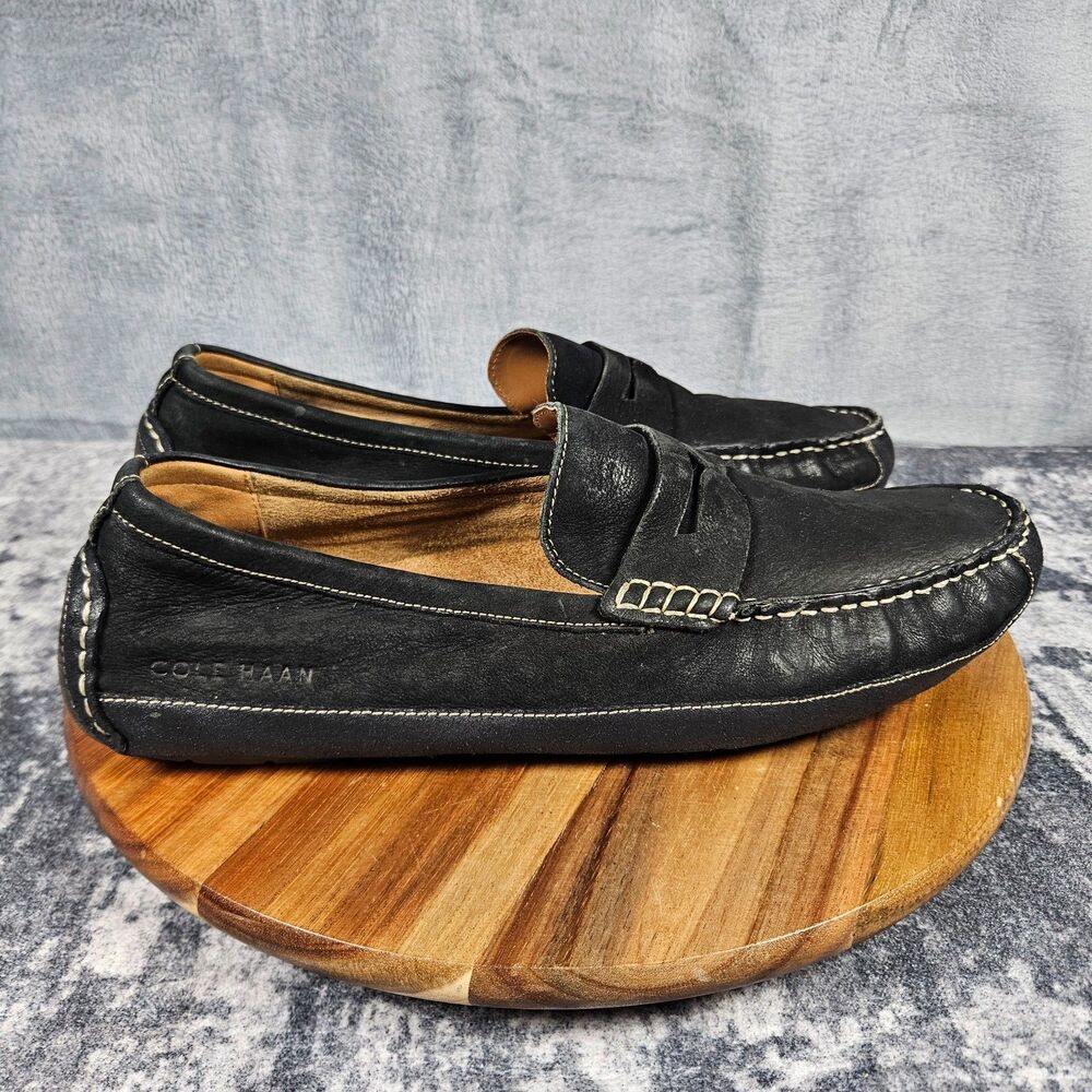 Cole Haan Wyatt Penny Loafer Driver Mens Size 11.5 M Black Casual Slip On C31488